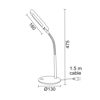 ACA Fotistiko Gafeiou LED Plastiko Ggri me Efkampto Braxiona F13x47.5cm Fusiko Lefko 15205LEDGY