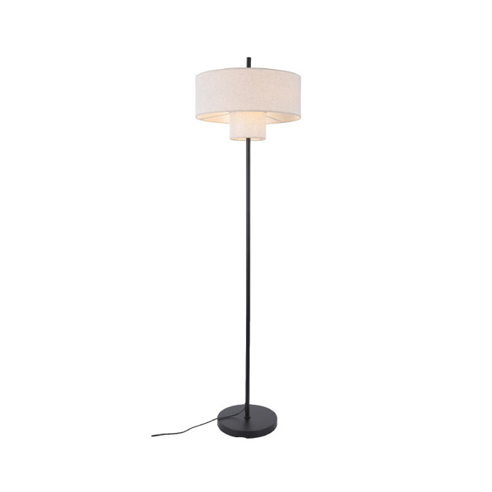 ACA Epidapedio Fotistiko ''ANAFI'' Metalliko Mavro Duo Epipedon me Bez ufasmatino Kapelo E27 F46x165cm MF240323