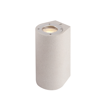 ACA Απλίκα Τοίχου Τσιμέντο Λευκό Up/Down 2xGU10  8.8X10Χ20cm MK0522RW