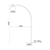 ACA Epidapedio Fotistiko Metalliko/Marmarino Lefko/Mpronze 120x193cm E27 ML312401FB