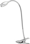 ACA Spot Peristrefomeno/Ruthmizomeno me Klip Metalliko 'Swan' Nikel/Asimi LED F3X32cm SF126BLED340C