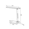 ACA Epitrapezio Fotistiko Metalliko/Plastiko 'FUTUR2' Mavro Led 12X17X33cm SF27LEDBK