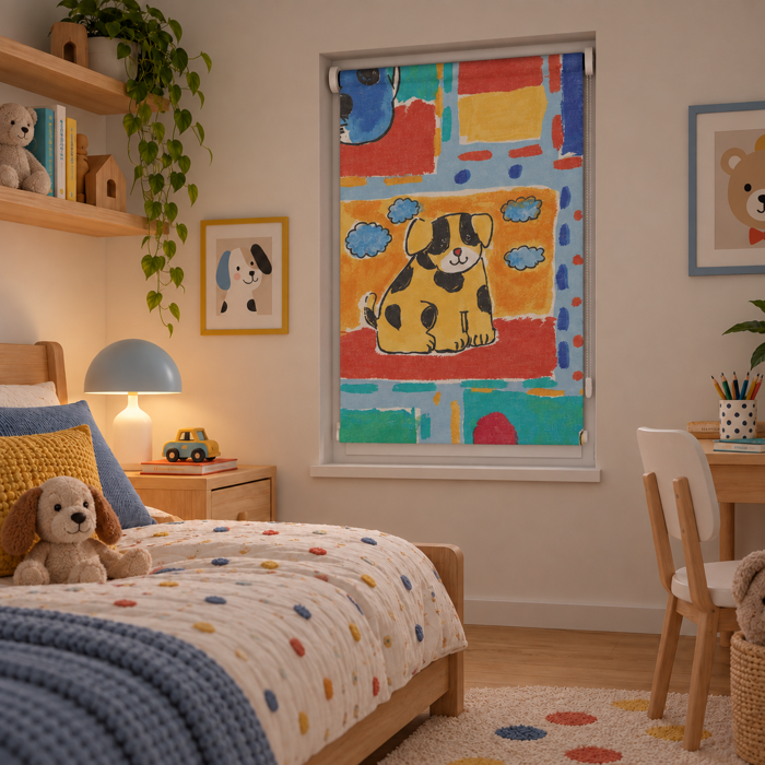 Elite Blinds Roler Olikis Suskotisis (Blackout) Poluxromo 'Puppies' 74082-36