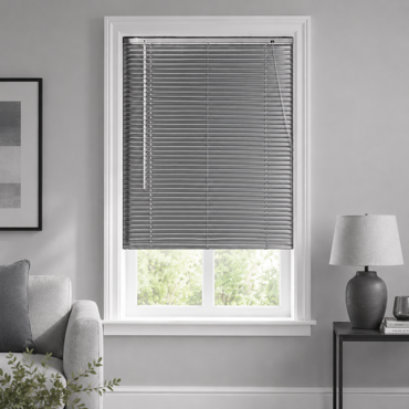 MRShome Μεταλλικό Στόρι αλουμινίου 25mm 80x140cm Γκρι Νίκελ