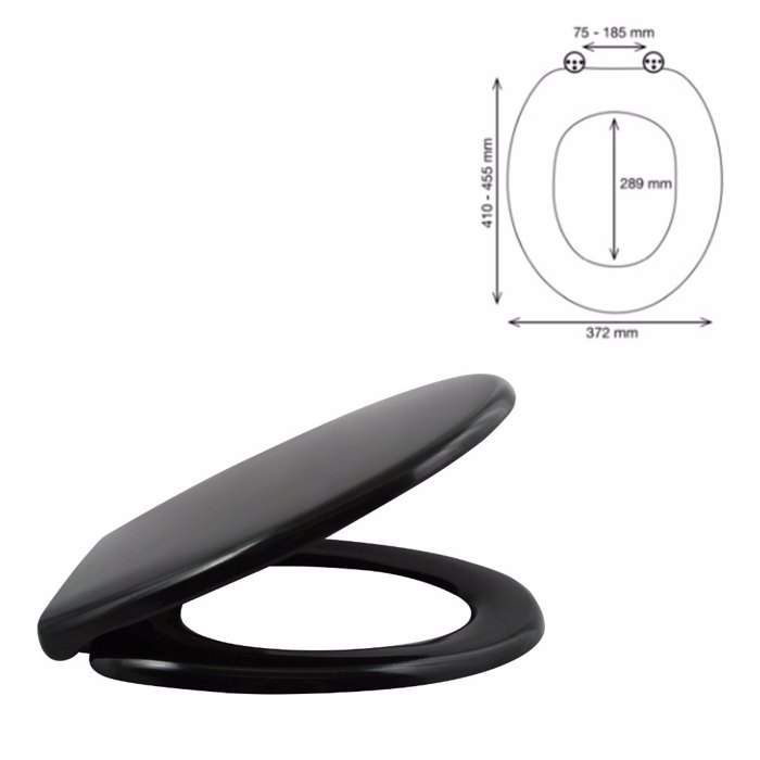 Dimitracas Kapaki Lekanis SPIRELLA Easy Clip Duroplast Mavro 37.2x45.5cm 03679.001
