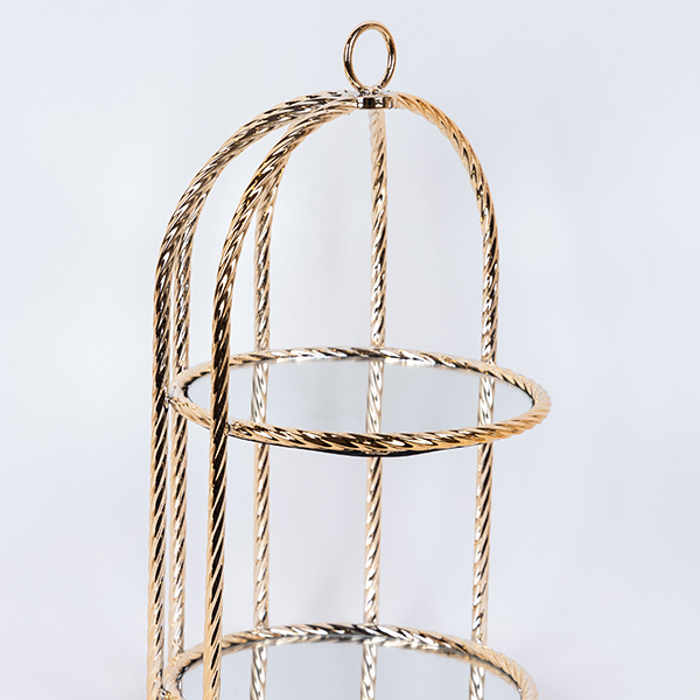ESTHETI home Diorofi Ornterbiera Metalliki Xrusi me Kathrepti F23x42cm 754-11025