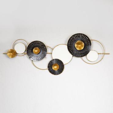 ESTHETI home Διακοσμητικό Τοίχου Μαύρο/Λευκό/Χρυσό 104x4x53.5cm 755-10064