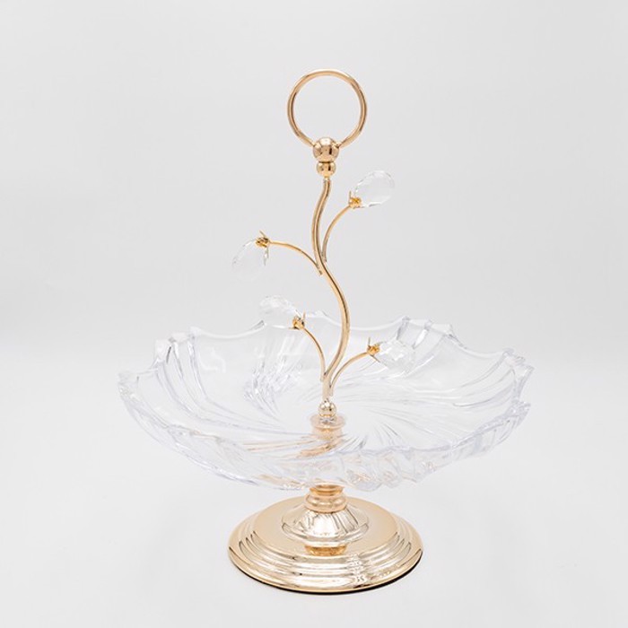 ESTHETI home Ornterbiera Metalliki Xrusi me Gyali F33x38.5cm 819-00260