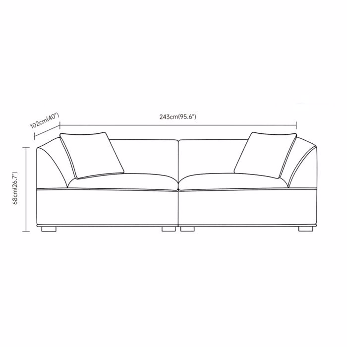 Liberta - Maison RULER Trithesios Kanapes Ggri 243x101x69cm 70-0436