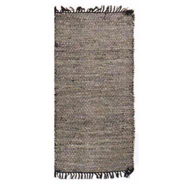 ΠΕΡΣΙΚΑ Χαλί Δερμάτινο με Κρόσσια 'Leather Rugs Solid' 030717-01A Grey 70x130cm PRS030583