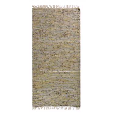 ΠΕΡΣΙΚΑ Χαλί Δερμάτινο με Κρόσσια 'Leather Rugs Solid' 171113/03 Grey 70x130cm PRS030582