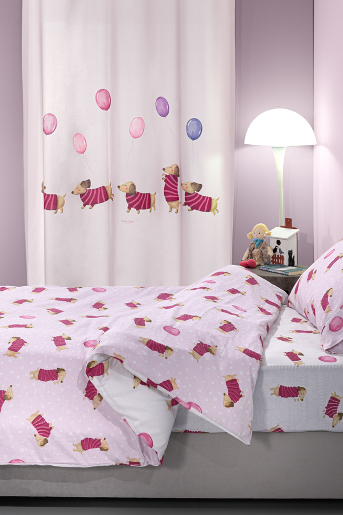 Saint Clair Set Paidika Sentonia 165x250cm me Maxilarothiki 50x70cm Pet Fuchsia
