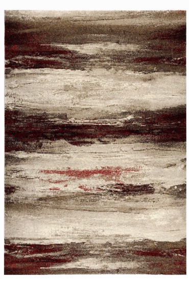 Tzikas Carpets Σετ Χαλιά Κρεβατοκάμαρας SKY Καφέ/Κόκκινα 67x150/67x230 21836-710