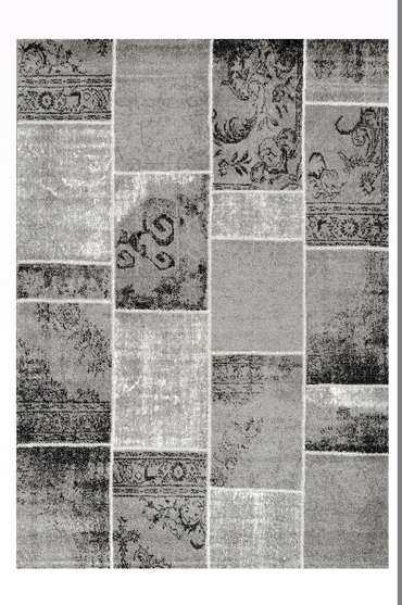 Tzikas Carpets Σετ Χαλιά Κρεβατοκάμαρας SKY Μαύρα/Ασημί 67x150/67x230 25307-995