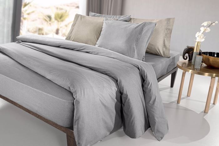 Guy Laroche uperdiplo Sentoni Easy Iron me Lastixo Color Plus Silver 160x200cm