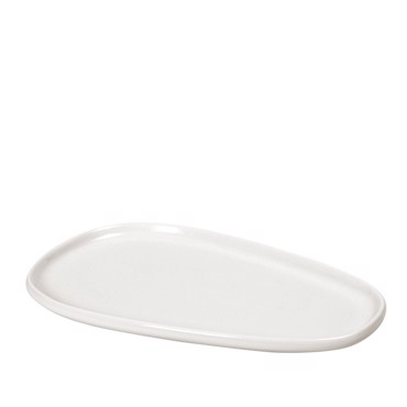Πιατέλα Ρηχή Τριγωνική ''SIDERS'' Πορσελάνης Ivory 37x24x2cm FUK122K2 Espiel