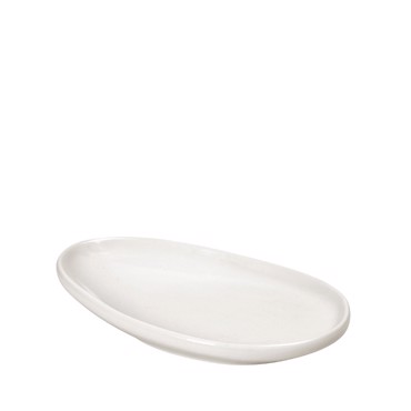 Πιατέλα Λοξή Τριγωνική ''SIDERS'' Πορσελάνης Ivory 26x17.5x4.7cm FUK123K2 Espiel