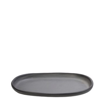 Πιάτο Ρηχό Οβάλ ''CANYON'' Stoneware Σκούρο Γκρι 25.5x17.5x2.8cm GMT402K2 Espiel