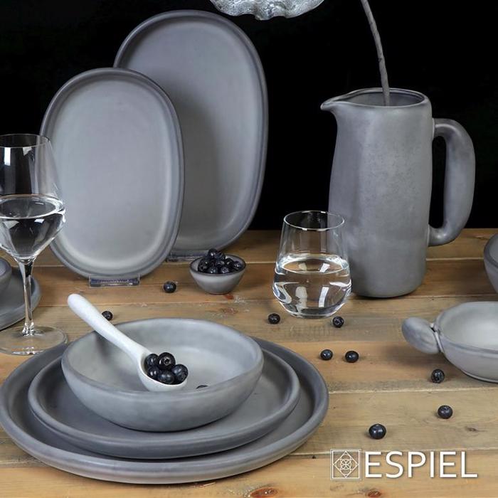 Bol me Labes ''CANYON'' Stoneware Ggri Skouro 25x18x8cm GMT412K2 Espiel