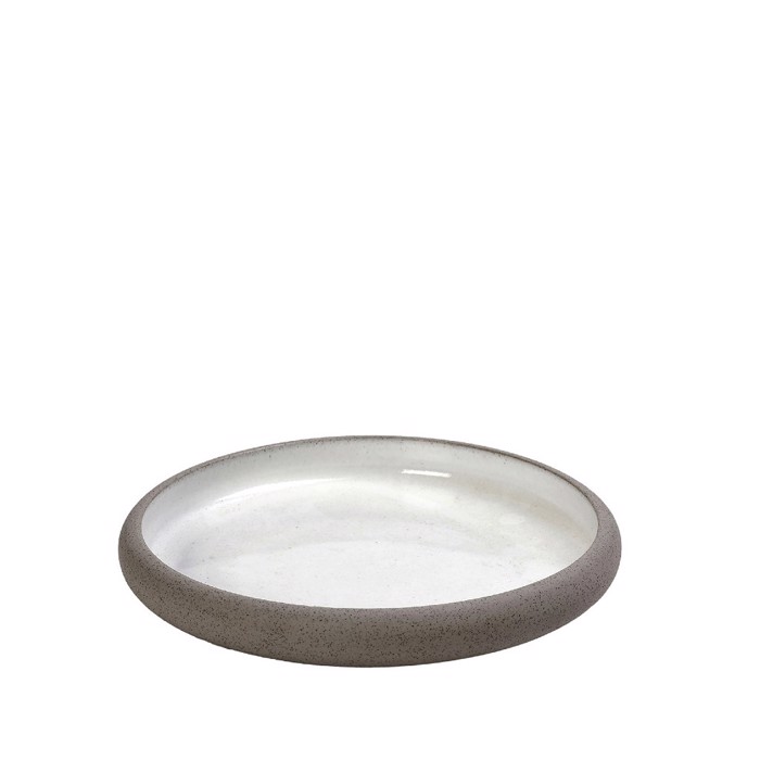 Piato Rixo ''SANDY WHITE'' Stoneware Lefko F15.2x4cm GMT415K2 Espiel