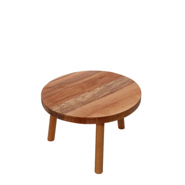 Ξύλινο Σταντ Στρογγυλό Φυσικό Φ15x10cm KOP214