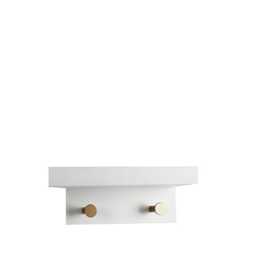 Κρεμάστρα 2 Θέσεων Λευκή από MDF 23x12x11cm REF110 Espiel