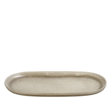 Πιατέλα Οβάλ ''NOAH'' Μπεζ Stoneware 34x18x2.5cm TAP107K1 Espiel