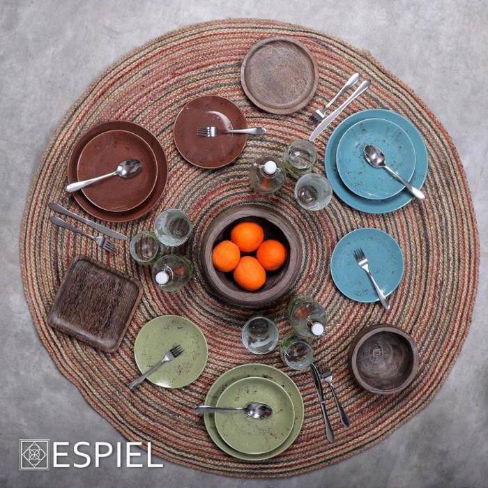Plato Serbirismatos Tetragno Xulino Kafe 30X30X2.5cm XYP316 Espiel