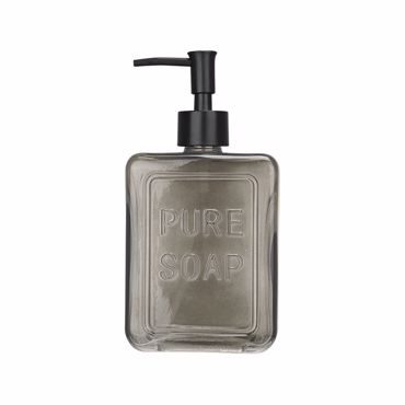 Estia Αντλία Σαπουνιού PURE SOAP Γυάλινη Γκρι 520ml 9.5x6x19.5cm 02-34726