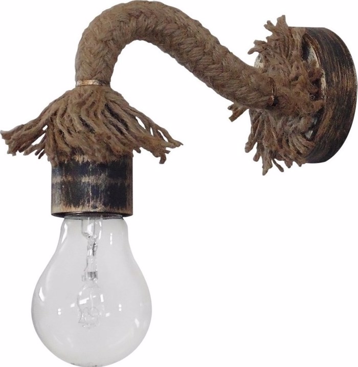 Heronia Aplika Toixou Plastiko/Sxoini UT-25AP ROPE Bronze E27 15X10cm 31-0579