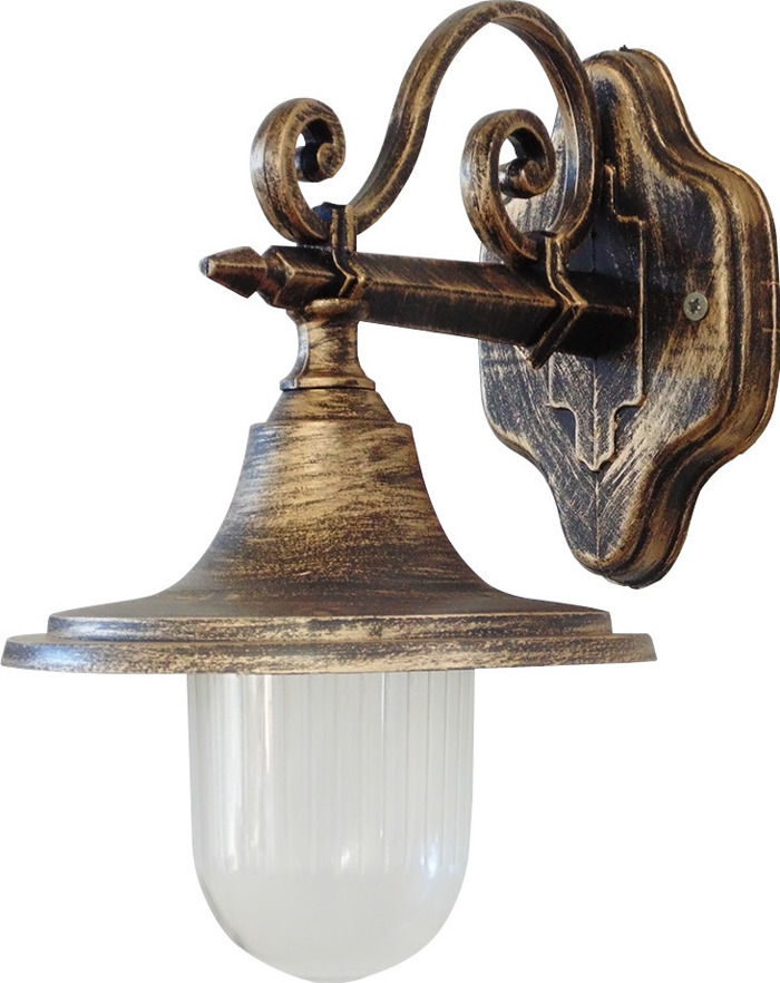 Heronia Aplika Toixou Exoterikou Xorou Plastiko/Gyali LP-730AK Bronze E27 19,5X26X33cm 07-1260