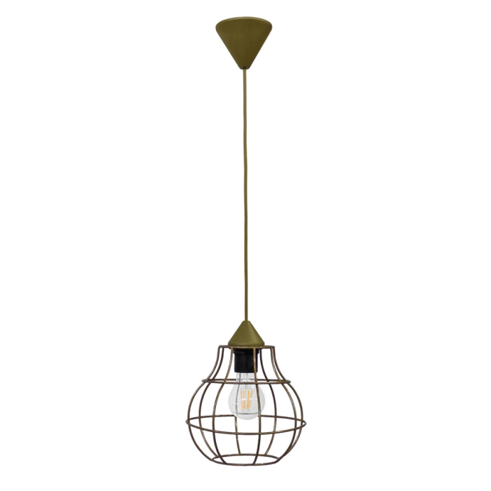 Heronia Kremasto Fotistiko Orofis Monofoto Metalliko Bronze F20x95cm E27 34-0266
