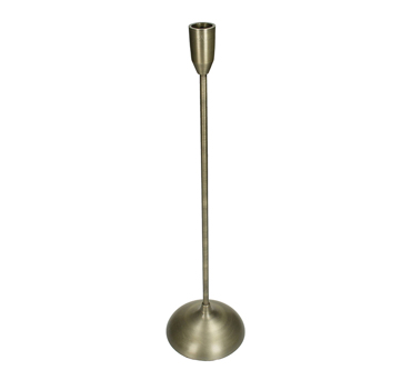 ZAROS Κηροπήγιο αλουμινίου μπρονζέ λεπτό 11.5x43cm XET-8676