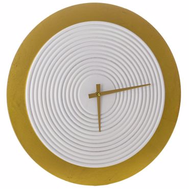 ILIADIS ΚΙΤΡΙΝΟ/ΛΕΥΚΟ ΞΥΛΙΝΟ ΡΟΛΟΙ ΤΟΙΧΟΥ Φ45cm 74014