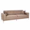 Iliadis Kanapes Trithesios Beloudinos Kafe me Asimi Metallika Podia 236x86x85cm 88031