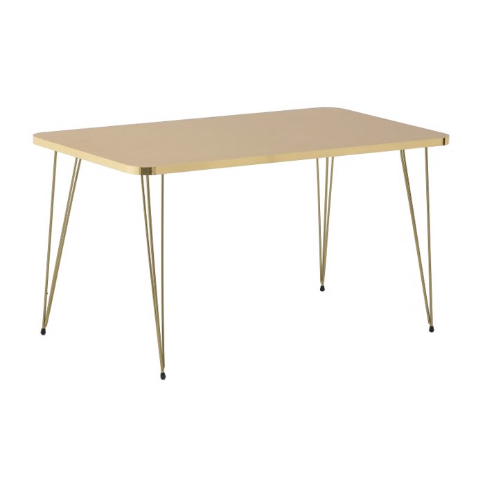 Inart Trapezi Saloniou Xulino/Metalliko Natural/Xruso 90X49X50 6-50-794-0012