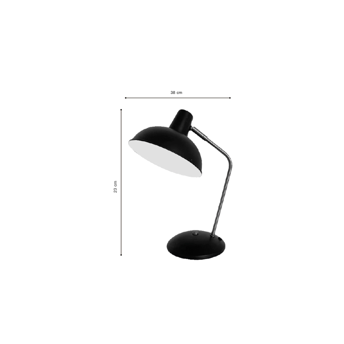 InLight Epitrapezio Fotistiko apo Mavro Metallo Monofoto E27 38x23cm (3051-Black)