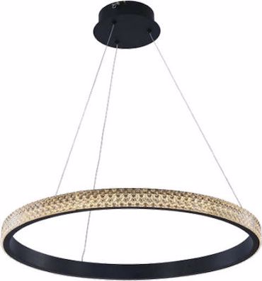 INLIGHT ΦΩΤΙΣΤΙΚΟ ΟΡΟΦΗΣ LED ΑΛΟΥΜΙΝΙΟΥ ΜΑΥΡΟ Φ60cm 56W 4500Lm/3000K 6032Β
