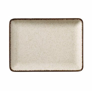 Kanellopoulos Πιατέλα Ορθογώνια Πορσελάνης 23x17cm 'MOOD' P02 Cinnamon KXOD24023