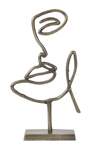 l'arte Epitrapezio Diakosmitiko 'Brace' Metalliko Antike Xruso 24x8x43cm