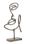 l'arte Epitrapezio Diakosmitiko 'Brace' Metalliko Antike Xruso 24x8x43cm