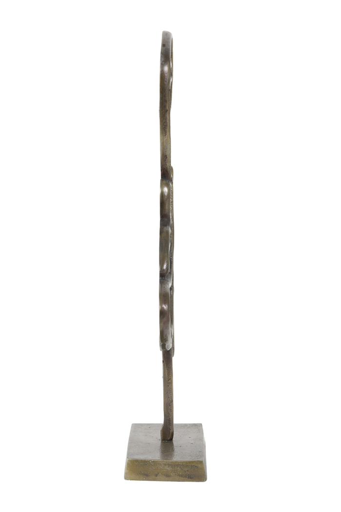 l'arte Epitrapezio Diakosmitiko 'Brace' Metalliko Antike Xruso 24x8x43cm