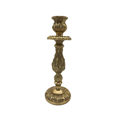 Liberta - Maison PEACOCK Κηροπήγιο Resin Χρυσό Αντικέ Φ8.8x25.2cm 016340