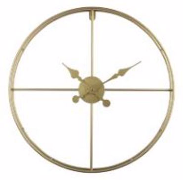 Liberta - Maison TEMPUS Ρολόι Τοίχου Μεταλλικό Χρυσό Φ60x6.5cm 017897
