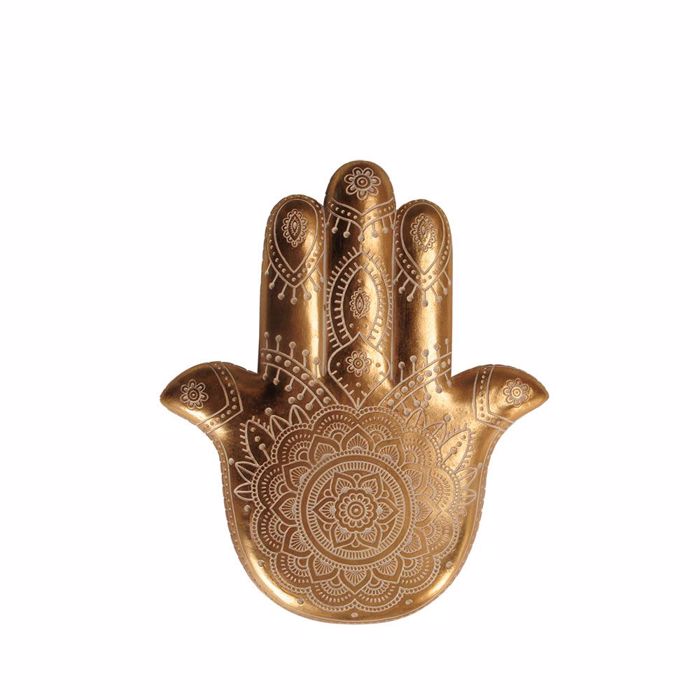 Liberta - Maison HAMSA DECO Diakosmitiko Toixou Resin Xruso/Lefko 25x3x30cm 019681