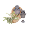 Liberta - Maison HAMSA DECO TOIXOu Diakosmitiko Resin Mavro/Lefko 25x3x30cm 019682