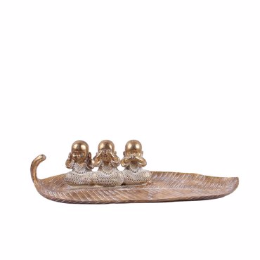 Liberta - Maison MAHATMA DECO Διακοσμητικό Resin Χρυσό 43.5x16x11cm 019726