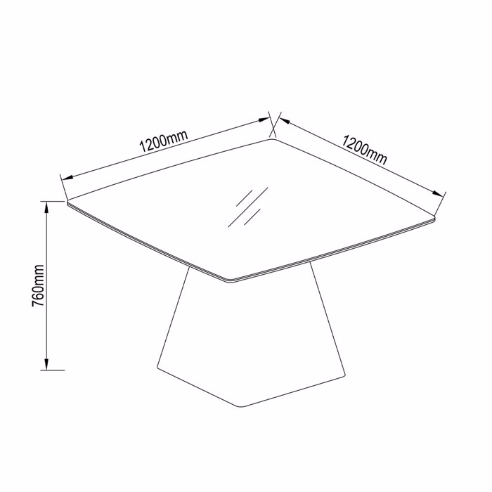 Liberta-Maison Totem Trapezi Karudi Lefko Me Opsi Marmarou 120x120x76cm 02-0620