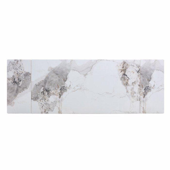 Liberta-Maison Marron Trapezi Epekteinomeno-i Lefko Me Opsi Marmarou 180x90x75cm 02-0687