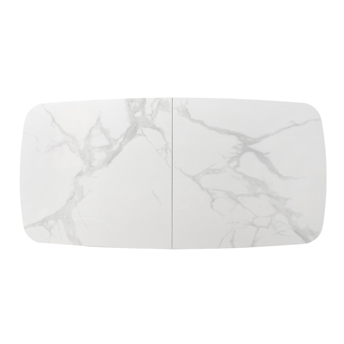 Liberta-Maison Nexus Trapezi Epekteinomeno-i Aspro Me Opsi Marmarou 180x90x76cm 02-0719